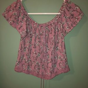 Light purple shirt with flowers